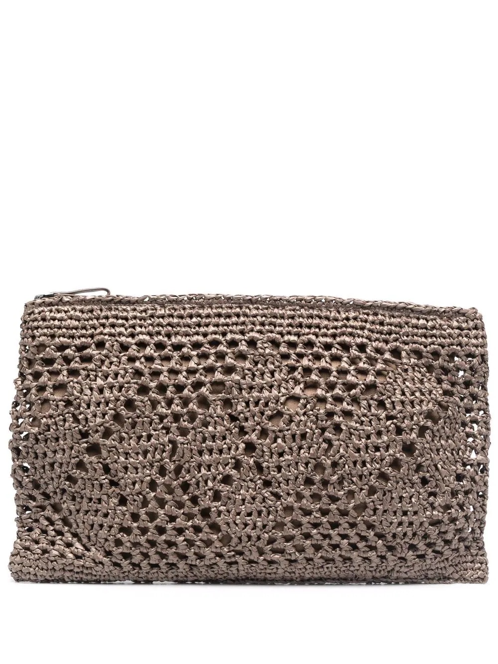 straw-woven clutch bag - 1