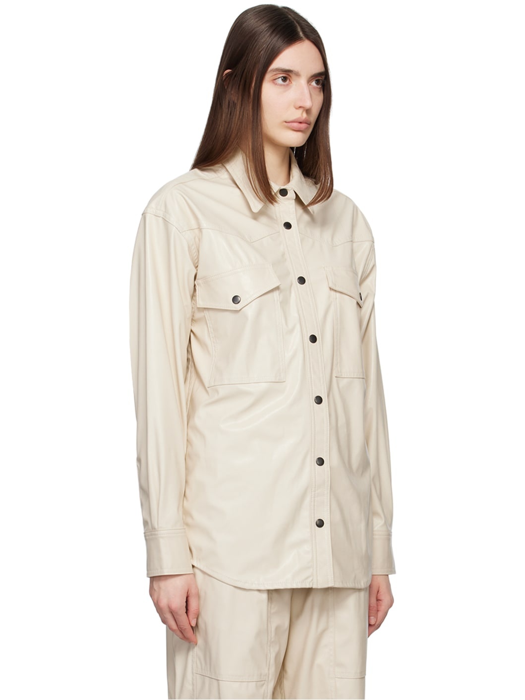Off-White Berny Faux-Leather Shirt - 2