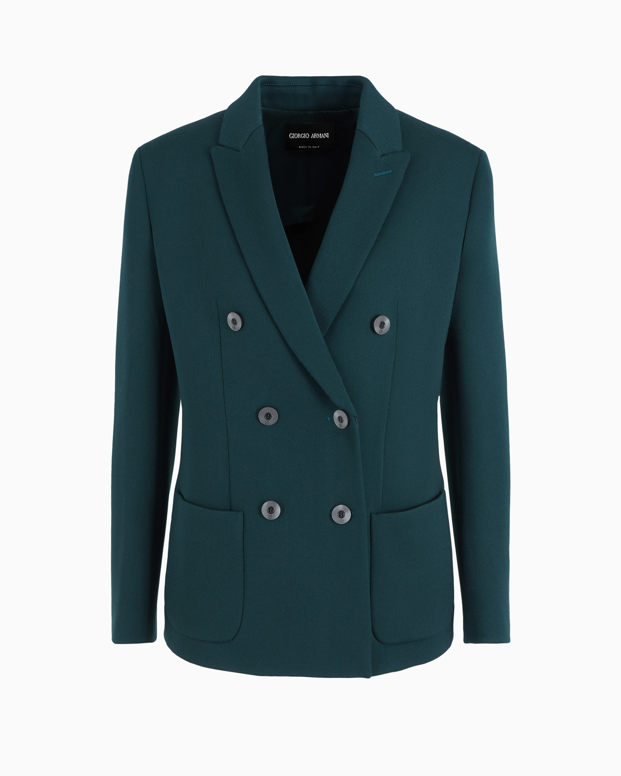 Double-breasted jacket in stretch double-sided wool - 1