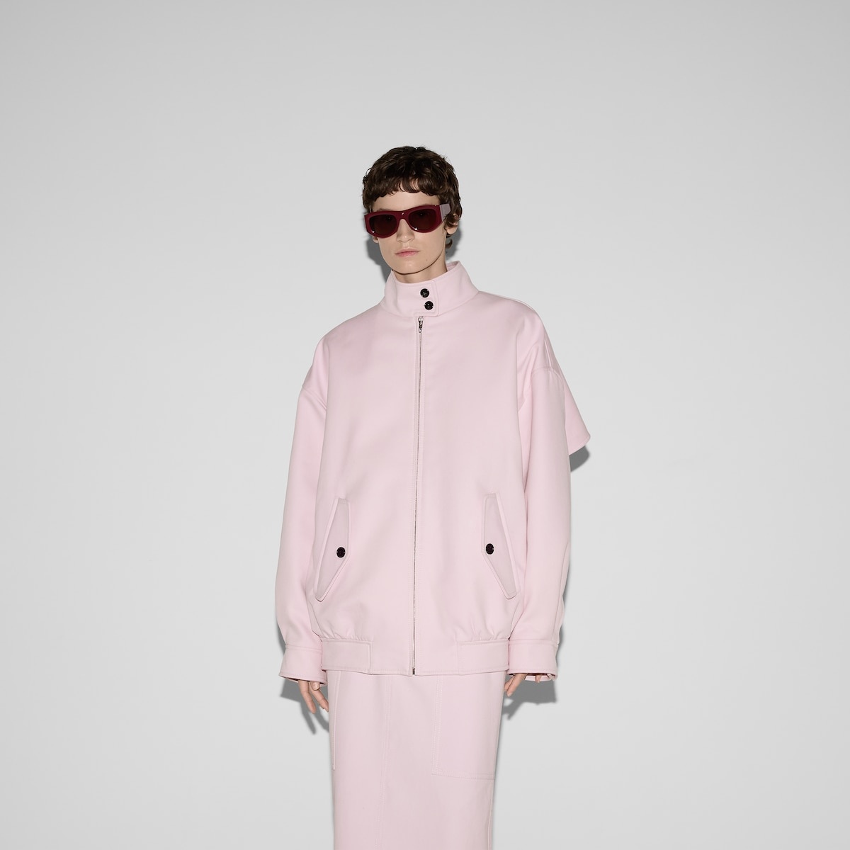 Cotton canvas delavé bomber jacket - 3