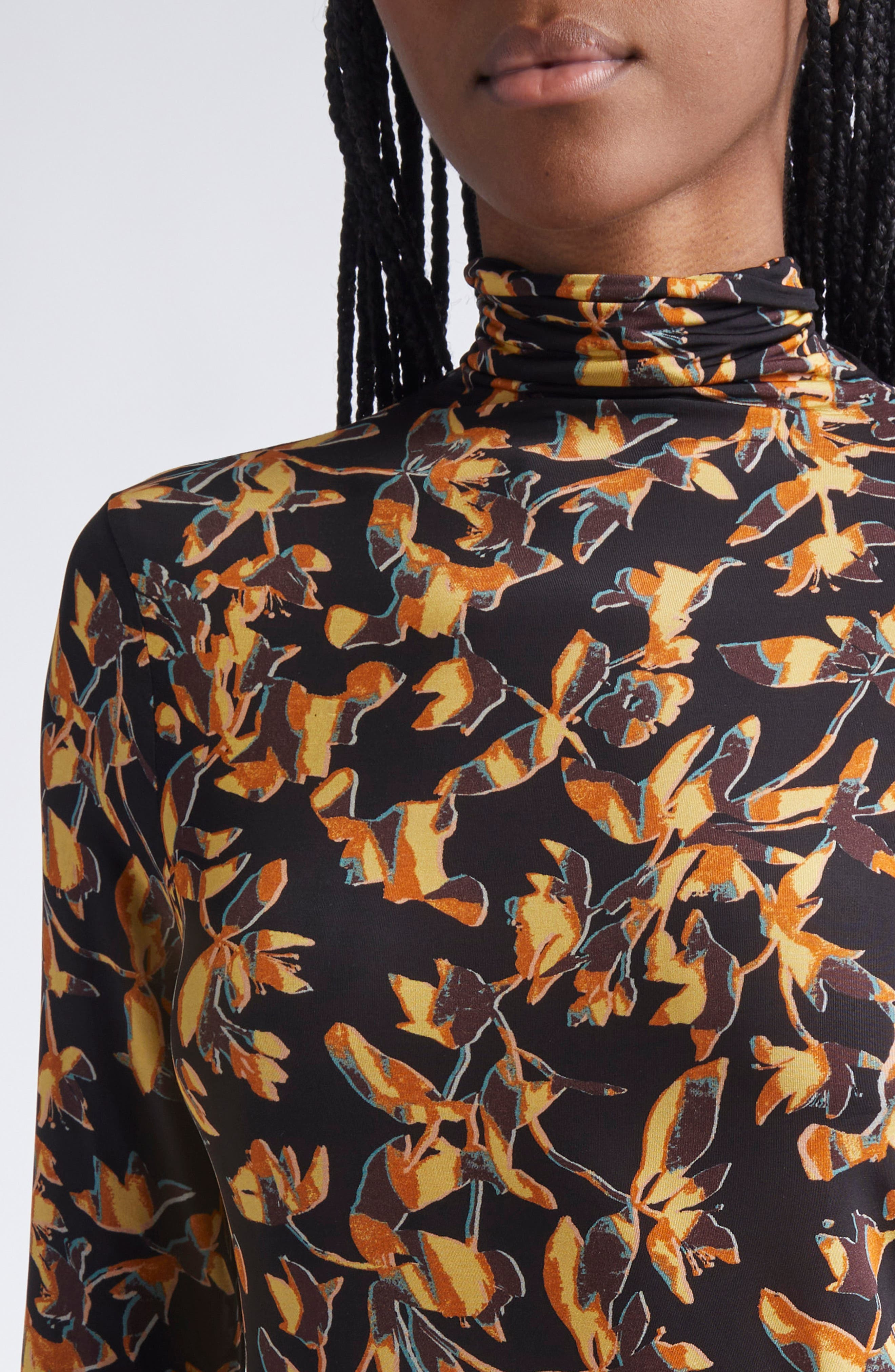 Ulla Johnson Aurelia Funnel Neck Jersey Sweater in Solaris at Nordstrom - 4