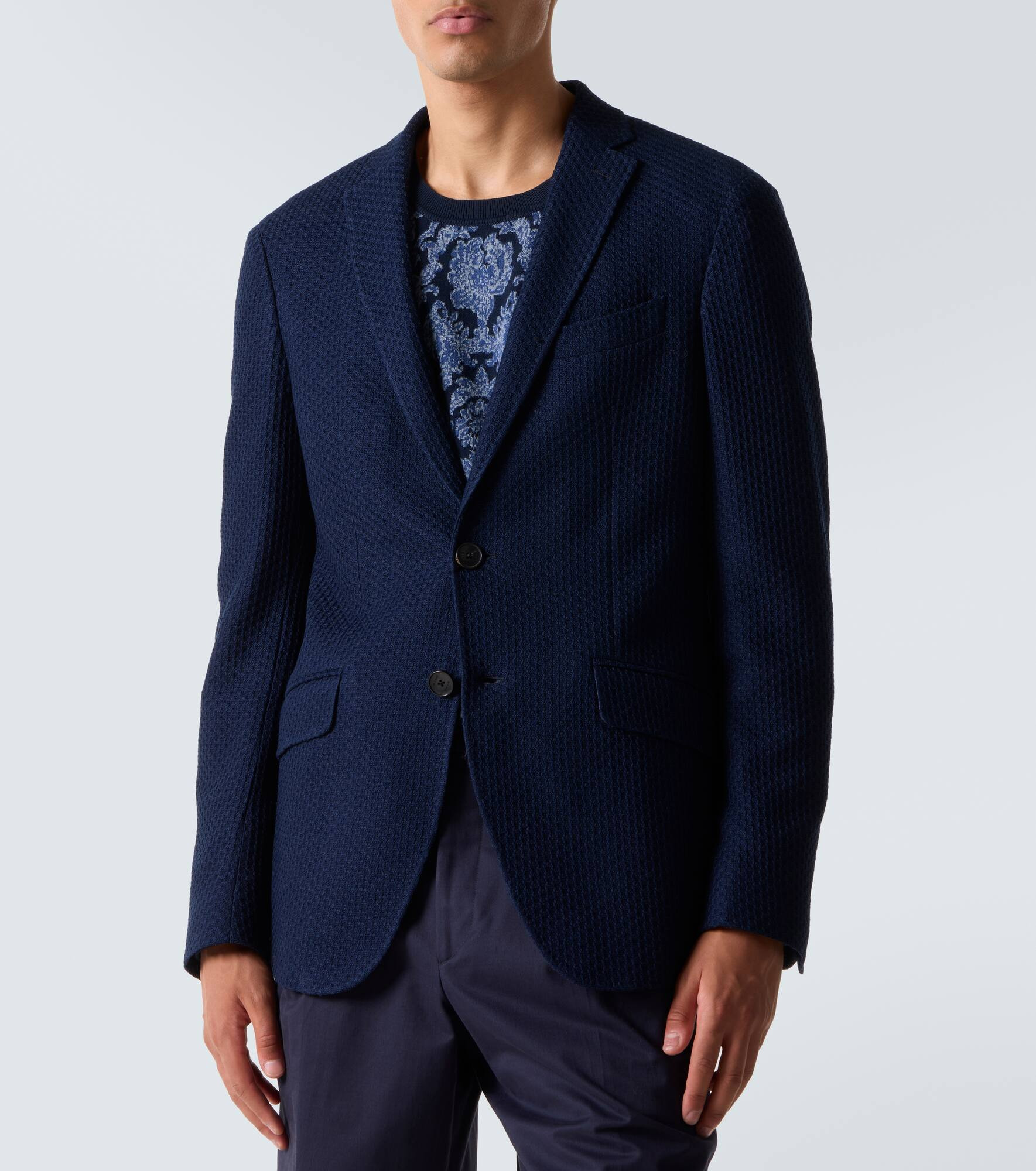 Cotton jersey blazer - 3