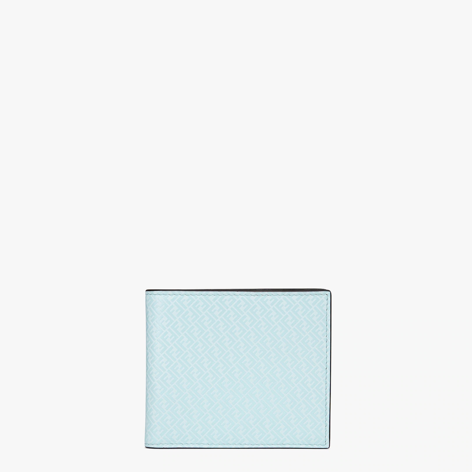 Light blue leather bi-fold wallet - 1
