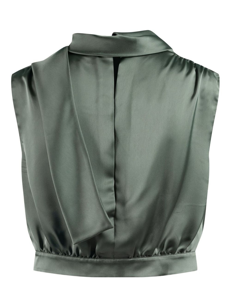 HUGO high-neck crop top outlook
