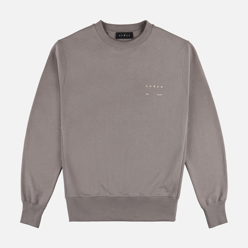 Round-neck sweatshirt in cotton 1