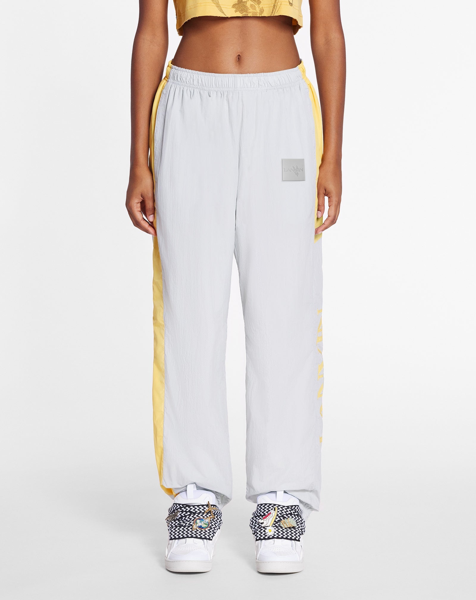 LANVIN X FUTURE JOGGING PANTS WITH CONTRASTING STRIPES - 5