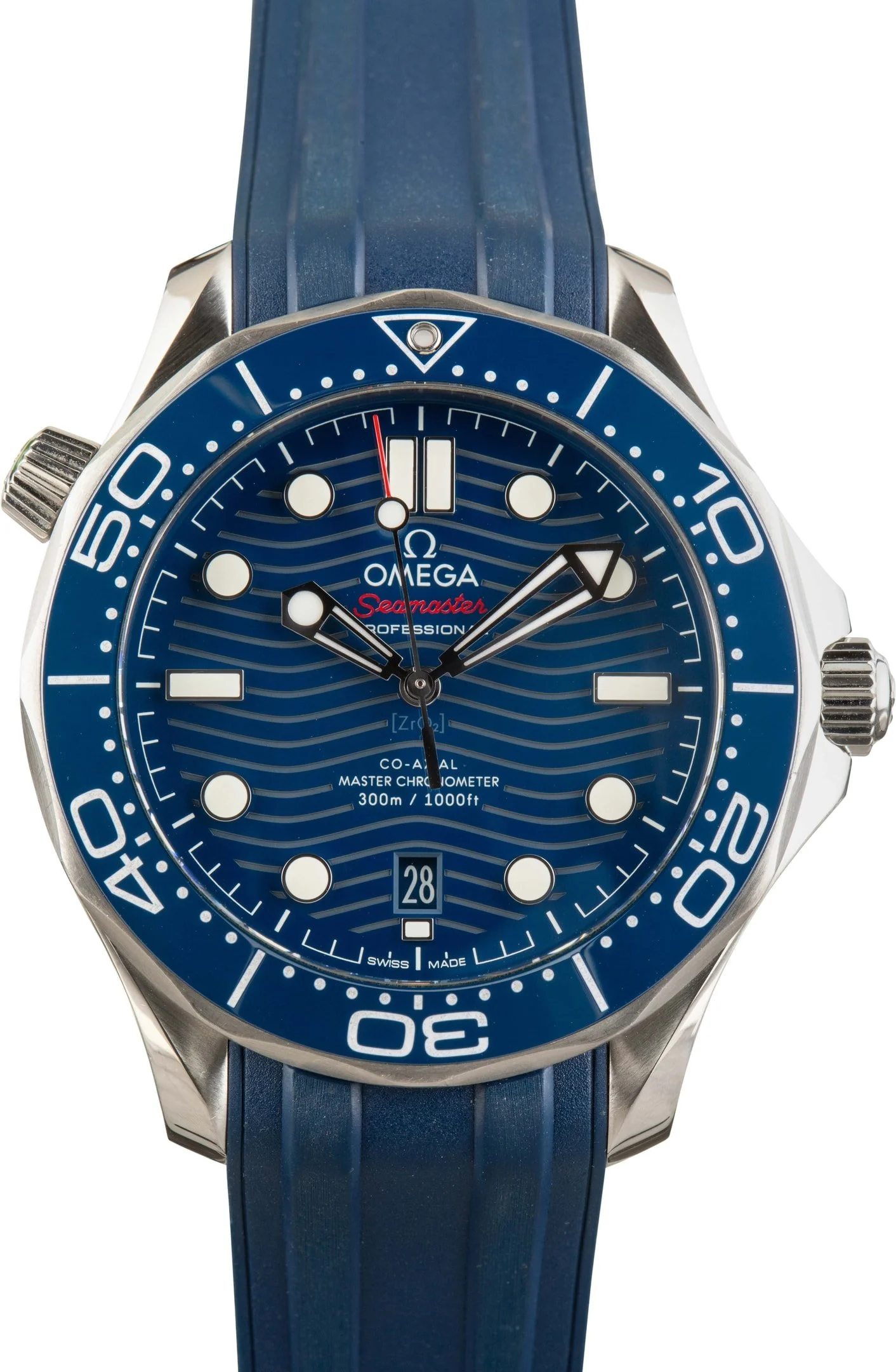 Used Omega Seamaster Diver 300M Steel on Rubber Strap - 1