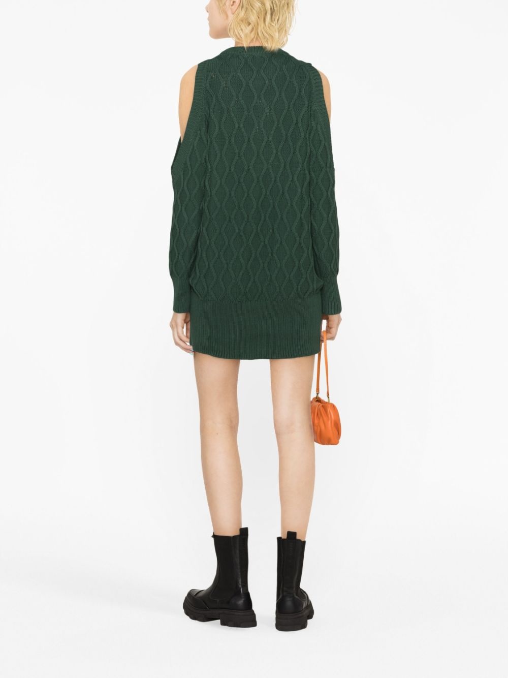 cold-shoulder knitted dress - 3