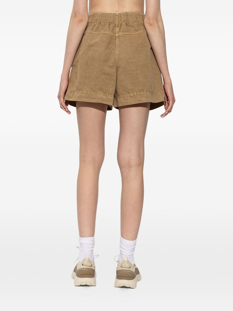 pleated logo-patch shorts 4