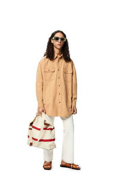 Loewe Relaxed chest pocket shirt in cotton and linen outlook