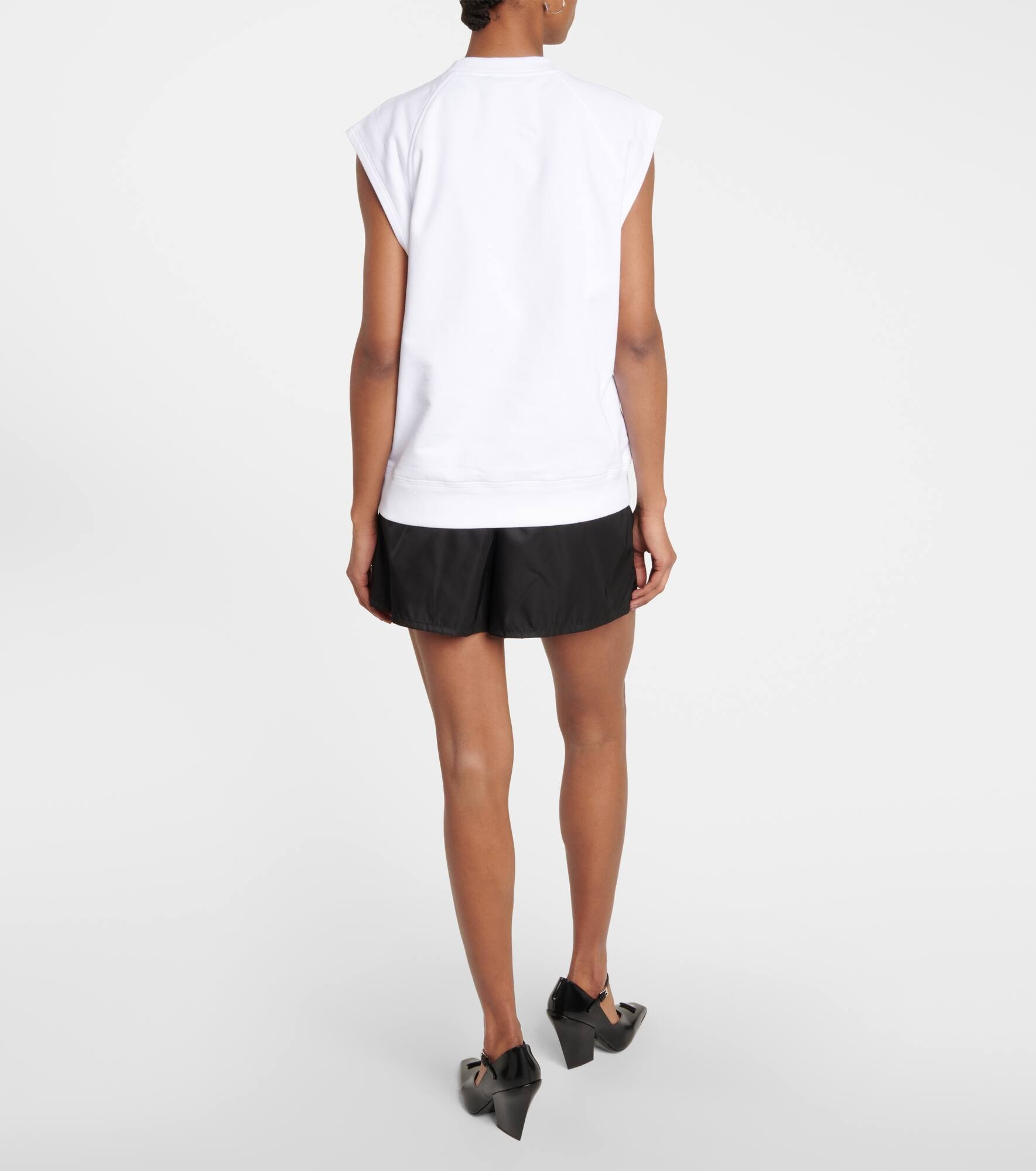 Logo cotton jersey top - 3