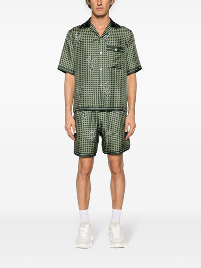 AMIRI Staggered Houndstooth silk shorts outlook