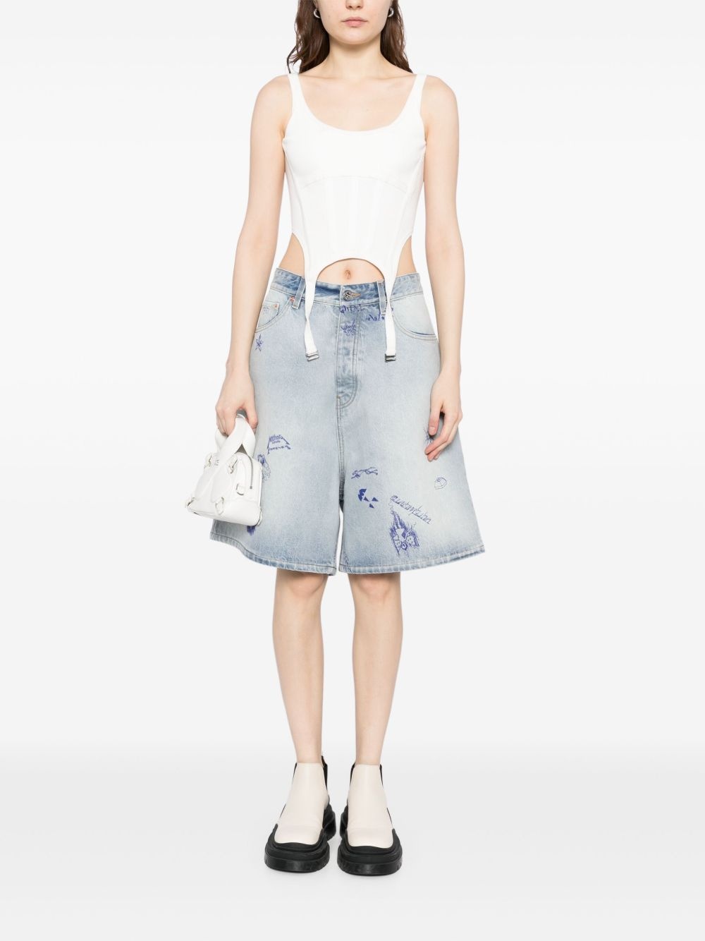 graphic-print shorts - 3