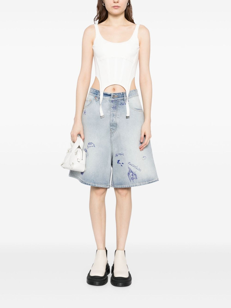 VETEMENTS graphic-print shorts outlook