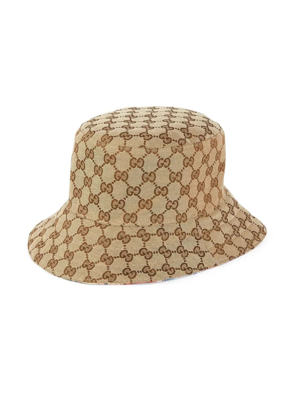 GG canvas and island print reversible bucket hat - 2