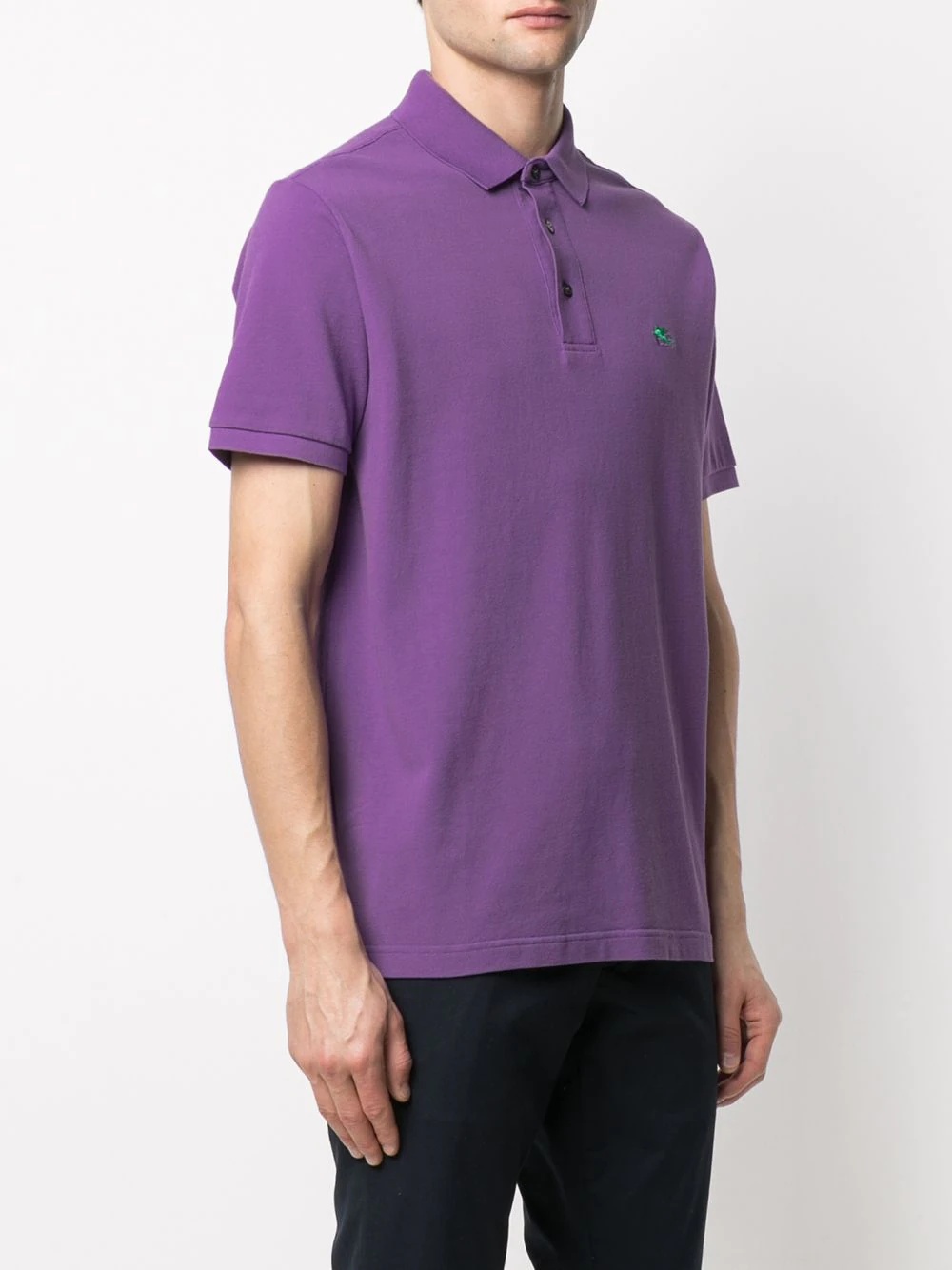 embroidered logo polo shirt - 3