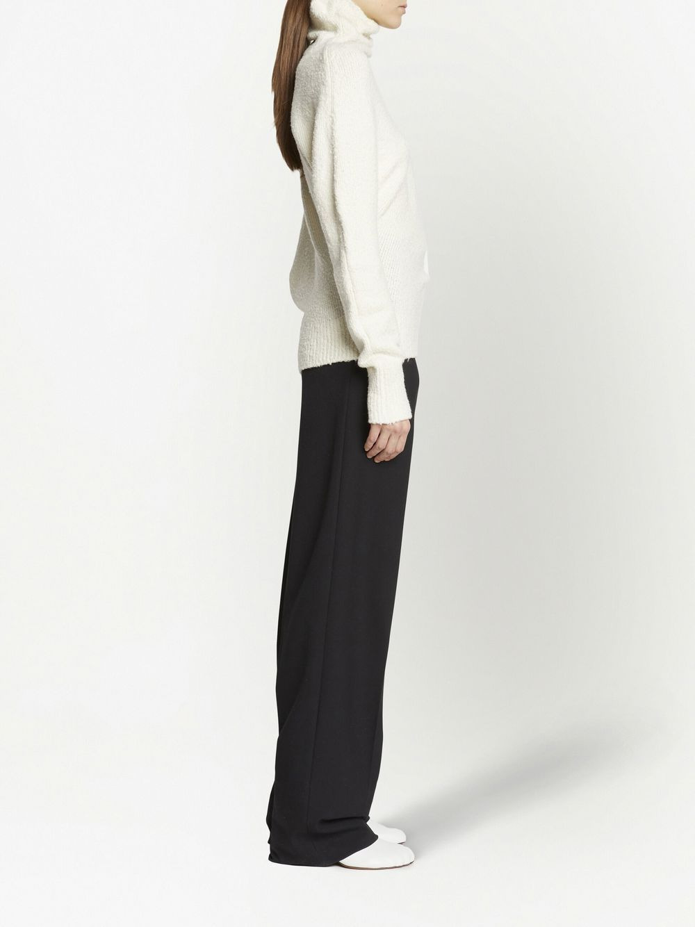 Fuzzy Boucle asymmetric sweater - 3