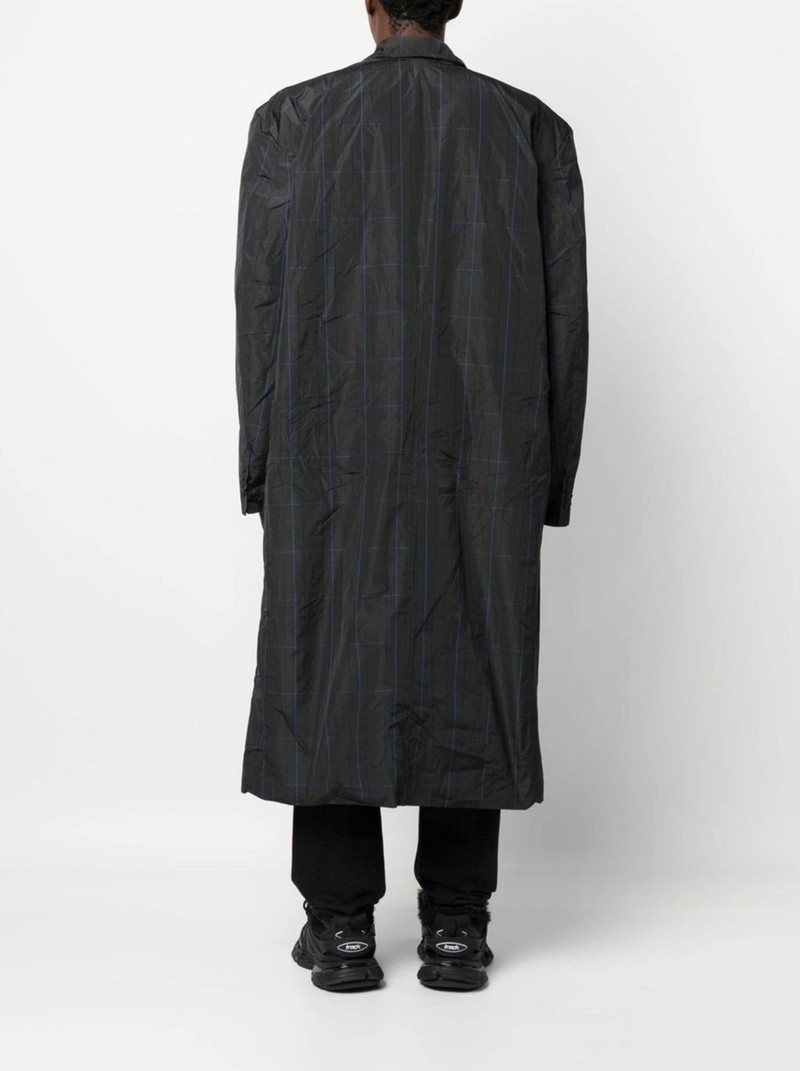 Prince of Wales check trench coat 4