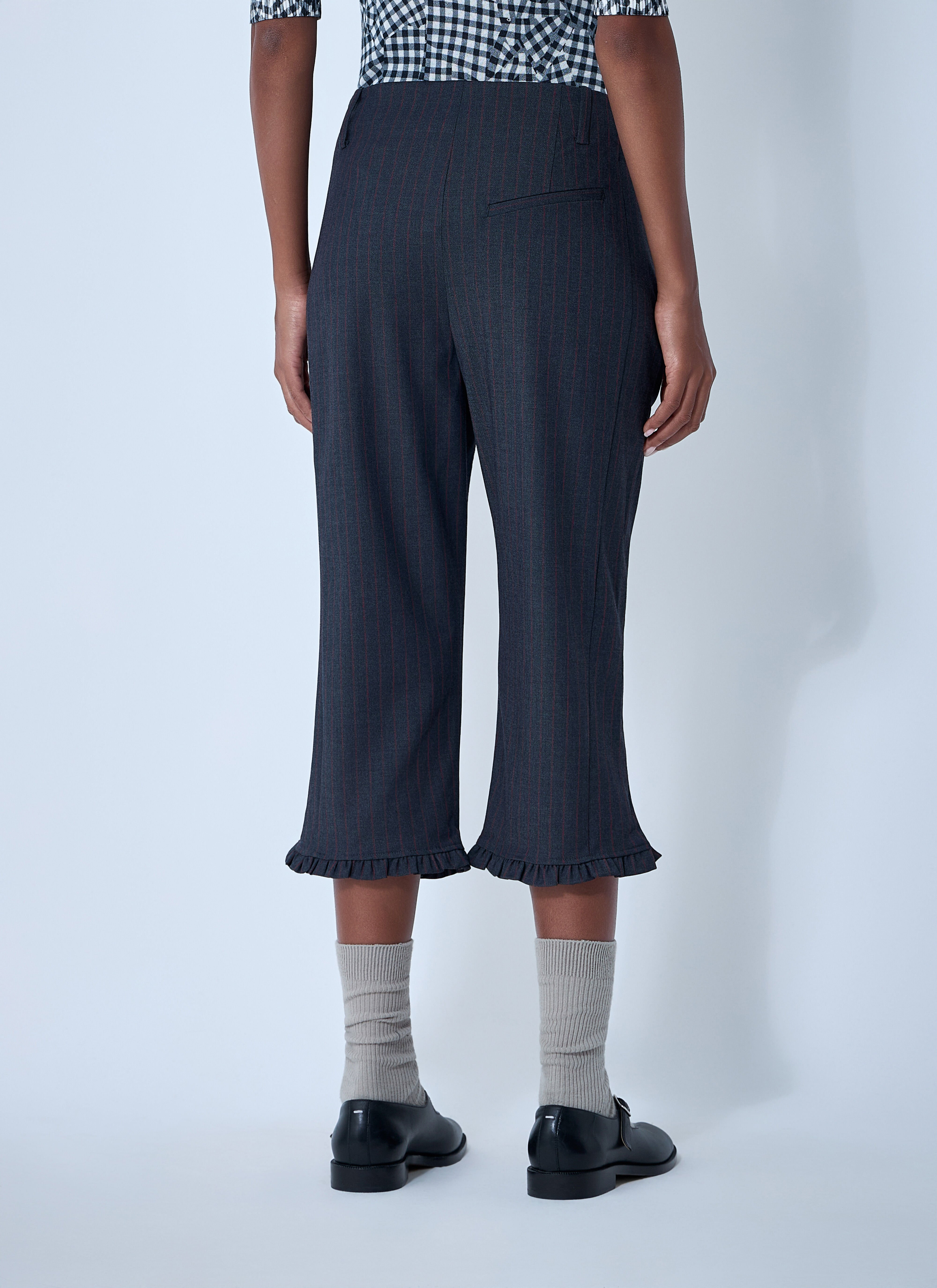 Stretch Stripe Capri Pants - 4