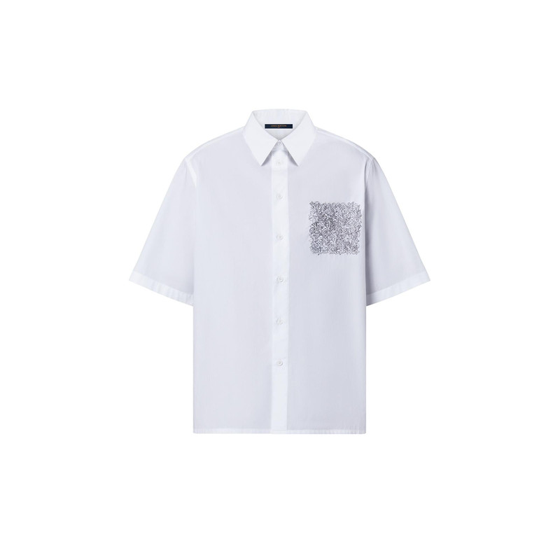 LVSE Placed Embroidery Short-Sleeved Shirt 1