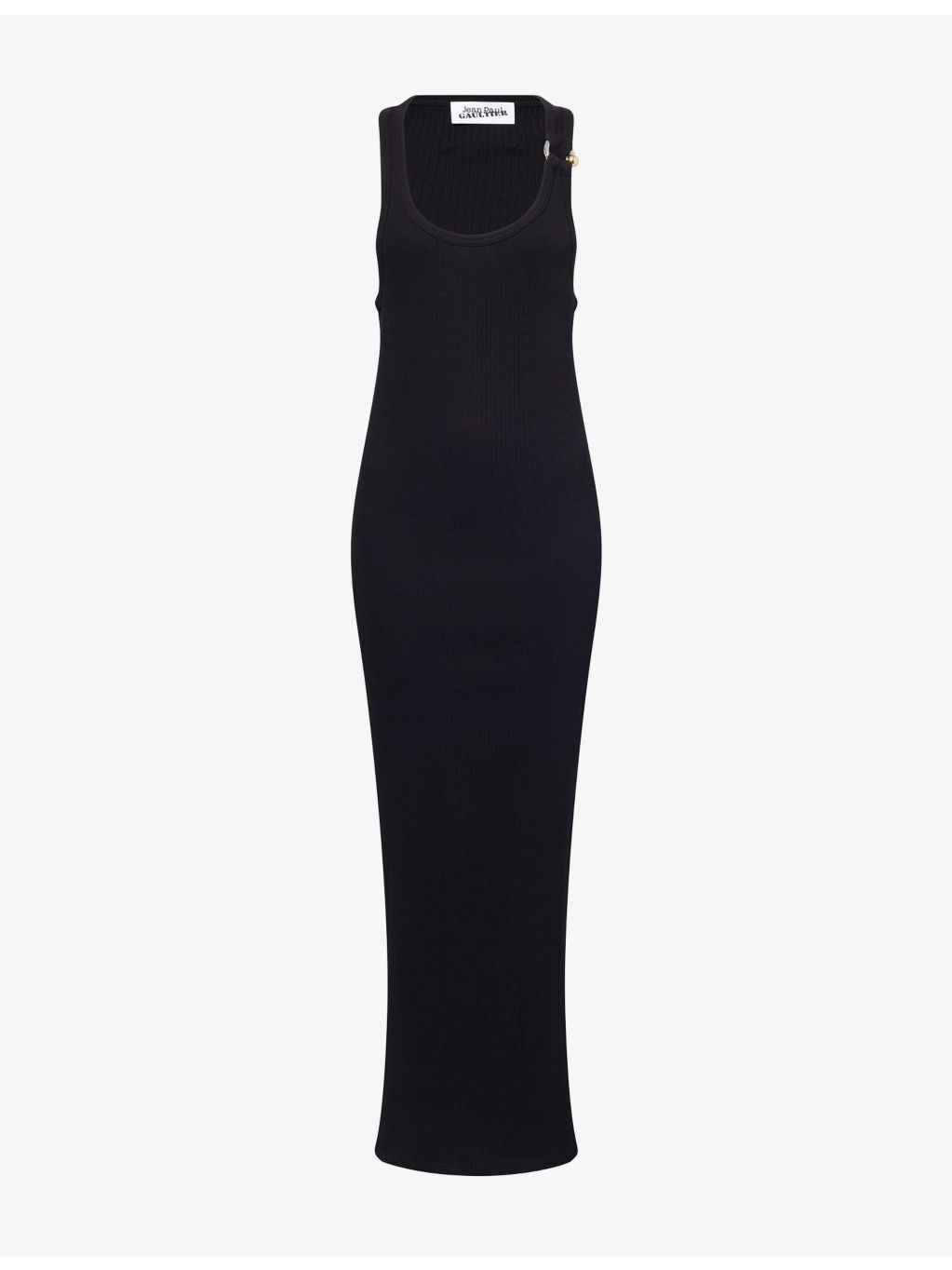 Ribbed Scoop-Neck Cotton-Jersey Midi Dress - 1