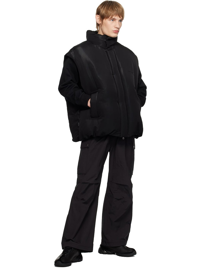 Wooyoungmi Black Taffeta Cargo Pants outlook