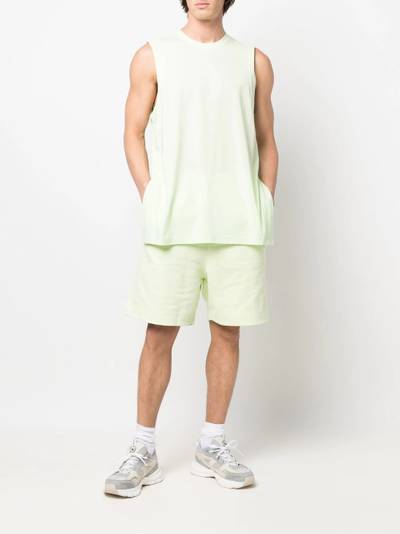 Y-3 drawstring-waist cotton track shorts outlook