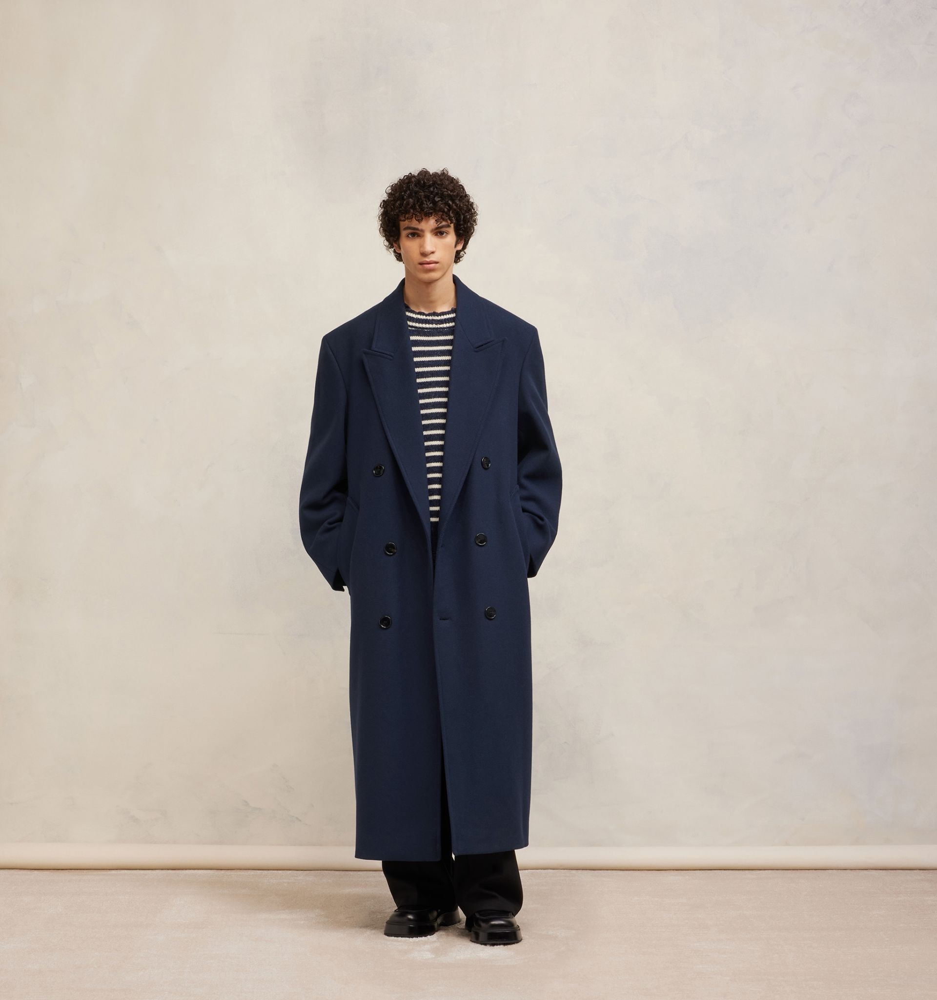 Double Breasted Oversized Coat - 3