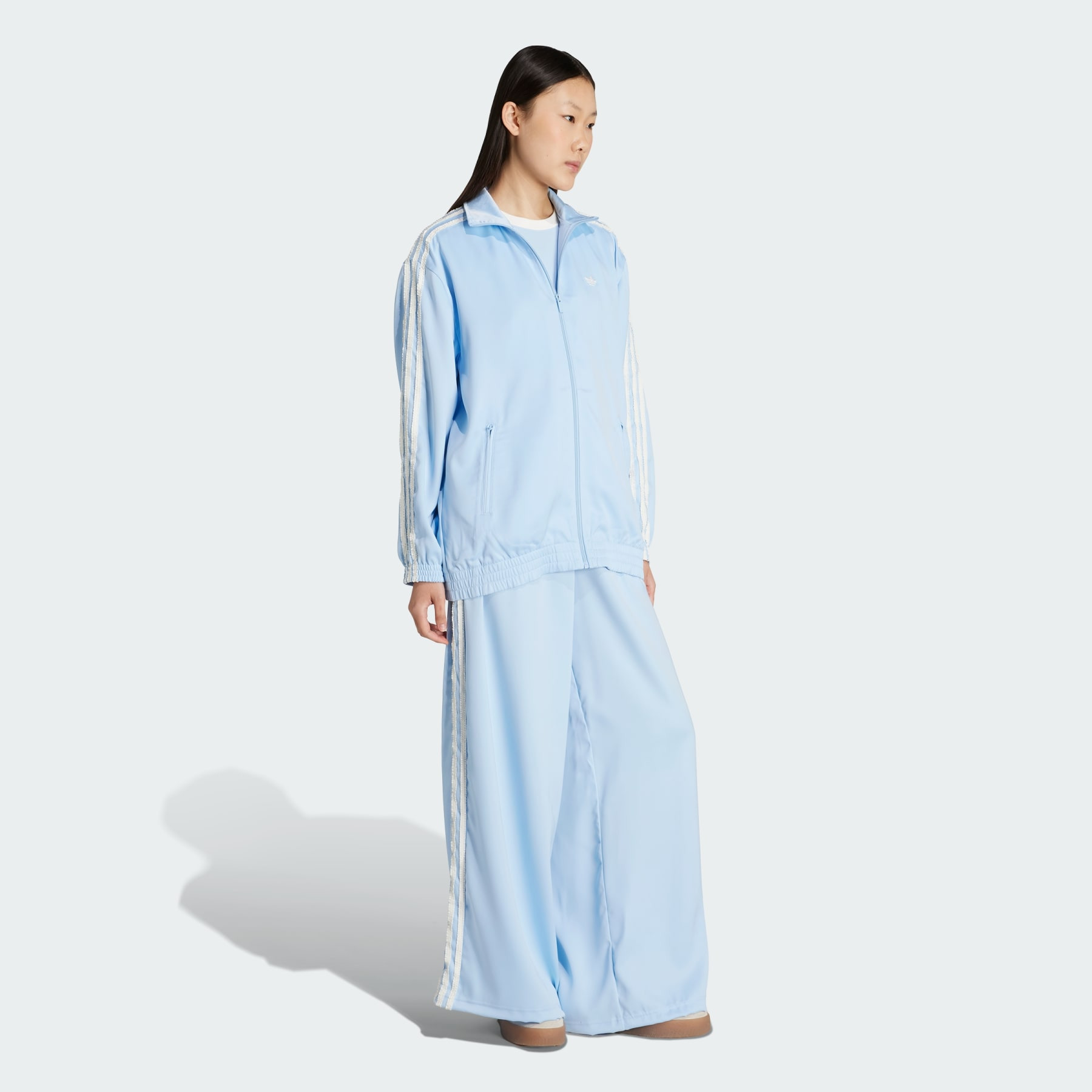 adidas Originals Satin Ruffle 3-Stripes Firebird Track Jacket - 4