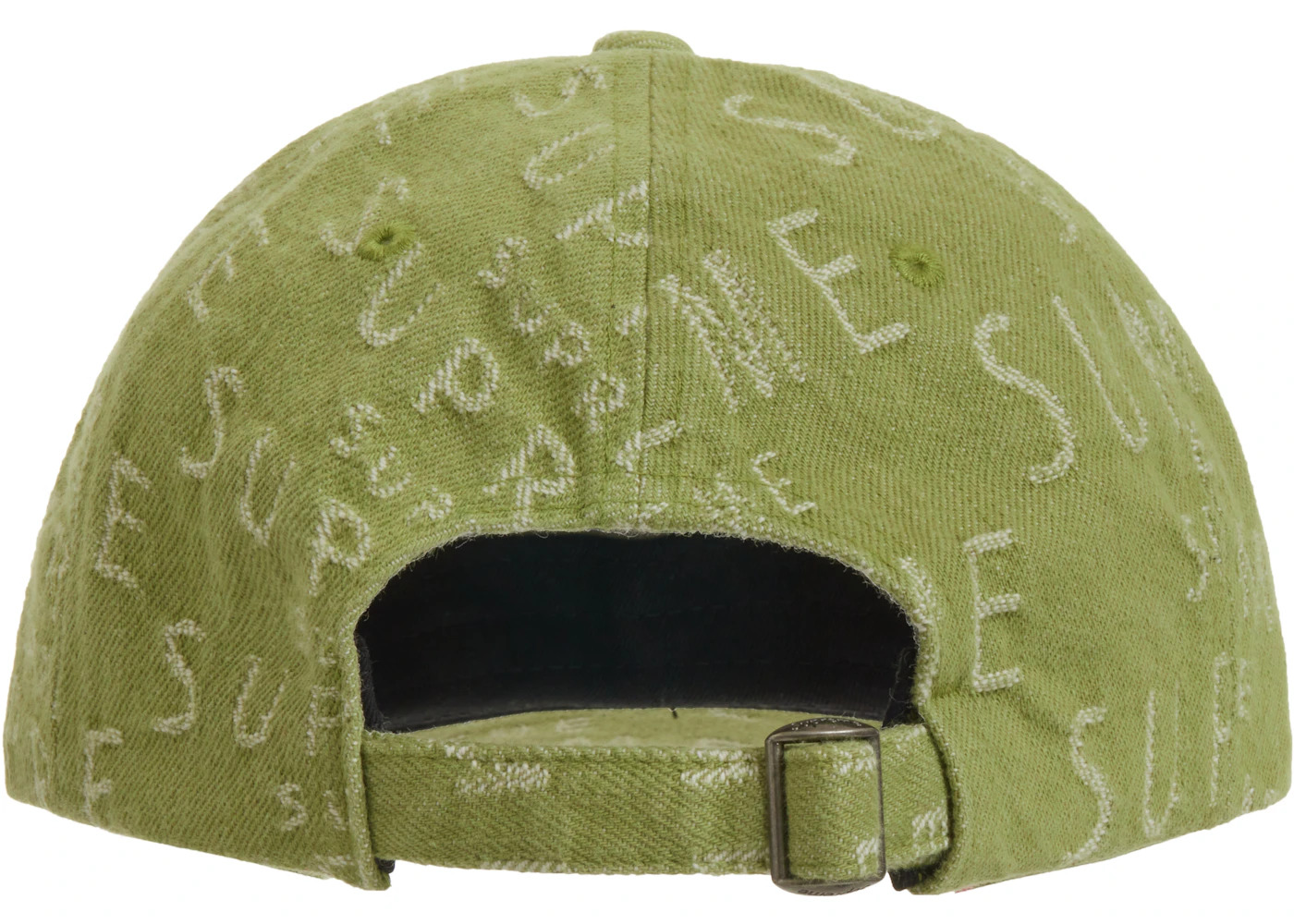 Supreme Warp Jacquard Logos Denim 6-Panel Sage - 2