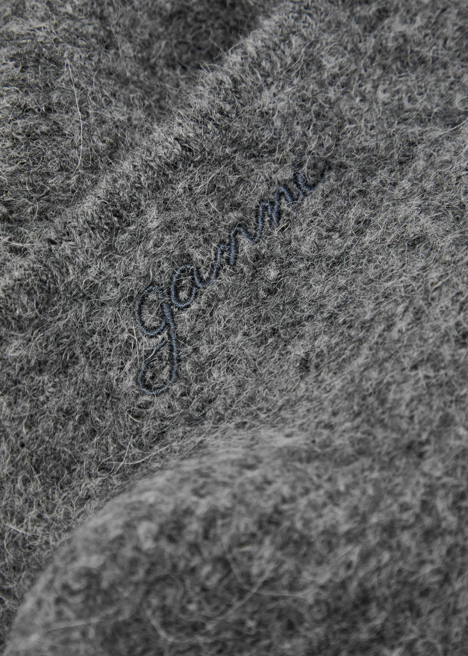 Ganni Logo-embroidered Brushed Wool-blend Balaclava - 2