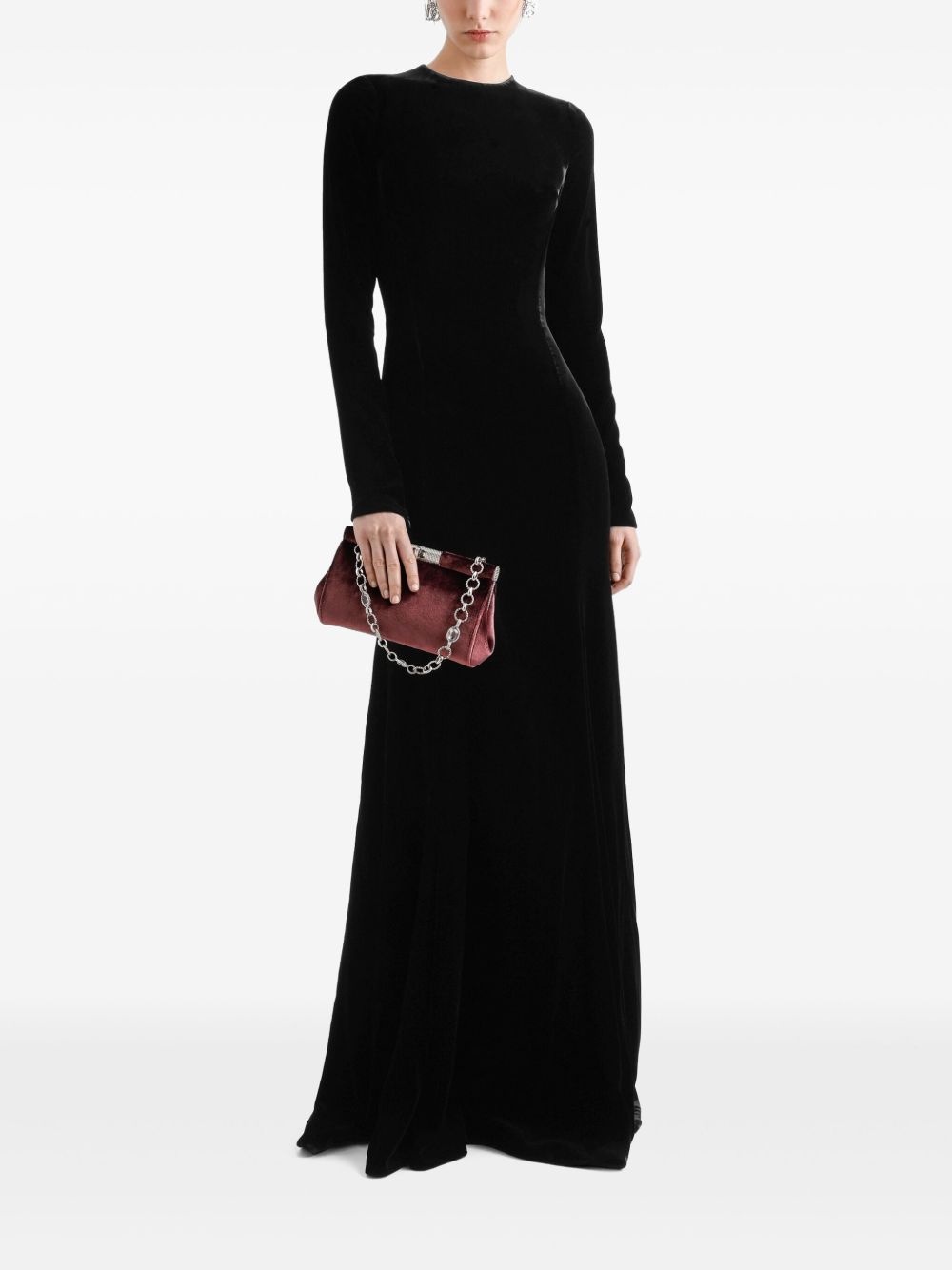 velvet clutch bag - 2