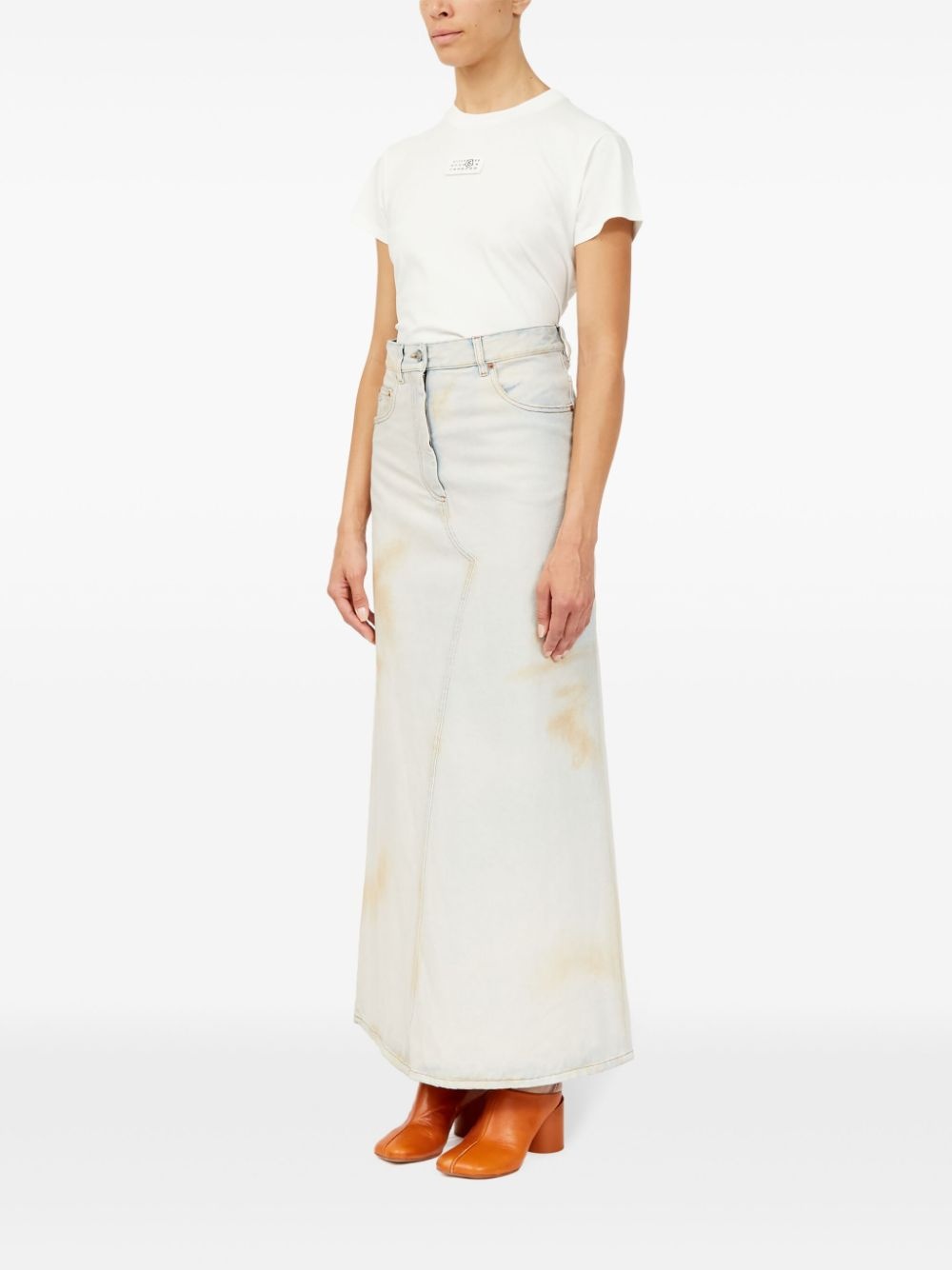 logo-patch midi skirt - 6