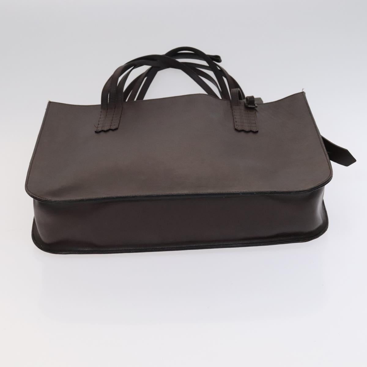 CHANEL Tote Bag Leather Brown Gold CC - 5