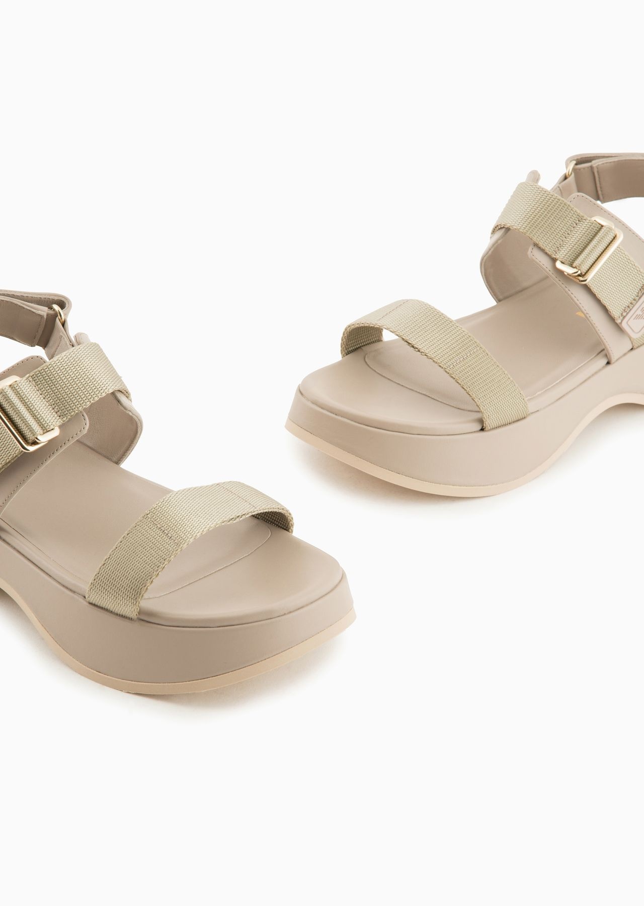 Leather wedge sandals - 5