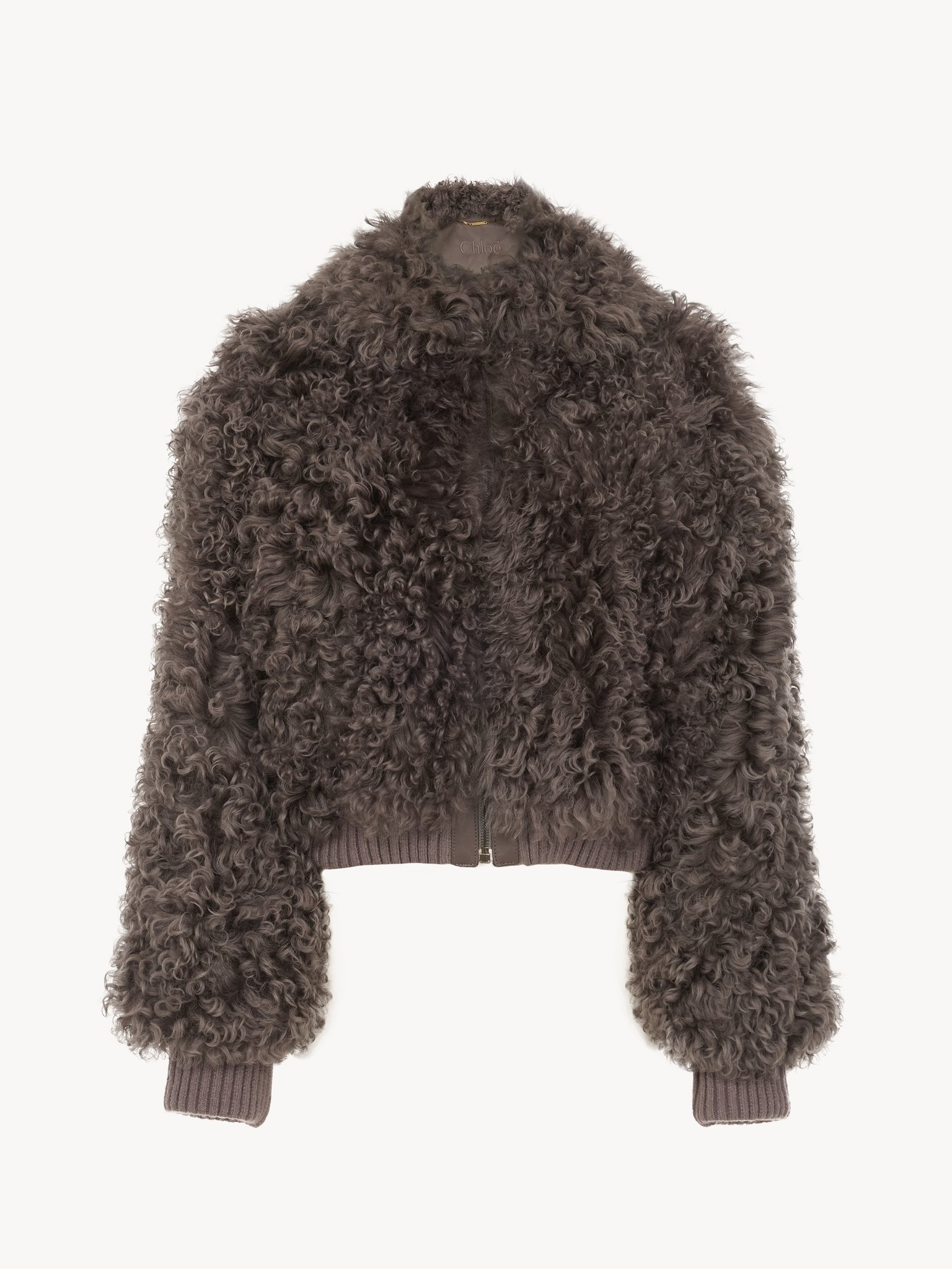 BOMBER JACKET IN SOFT CURLY SHEARLING - 2