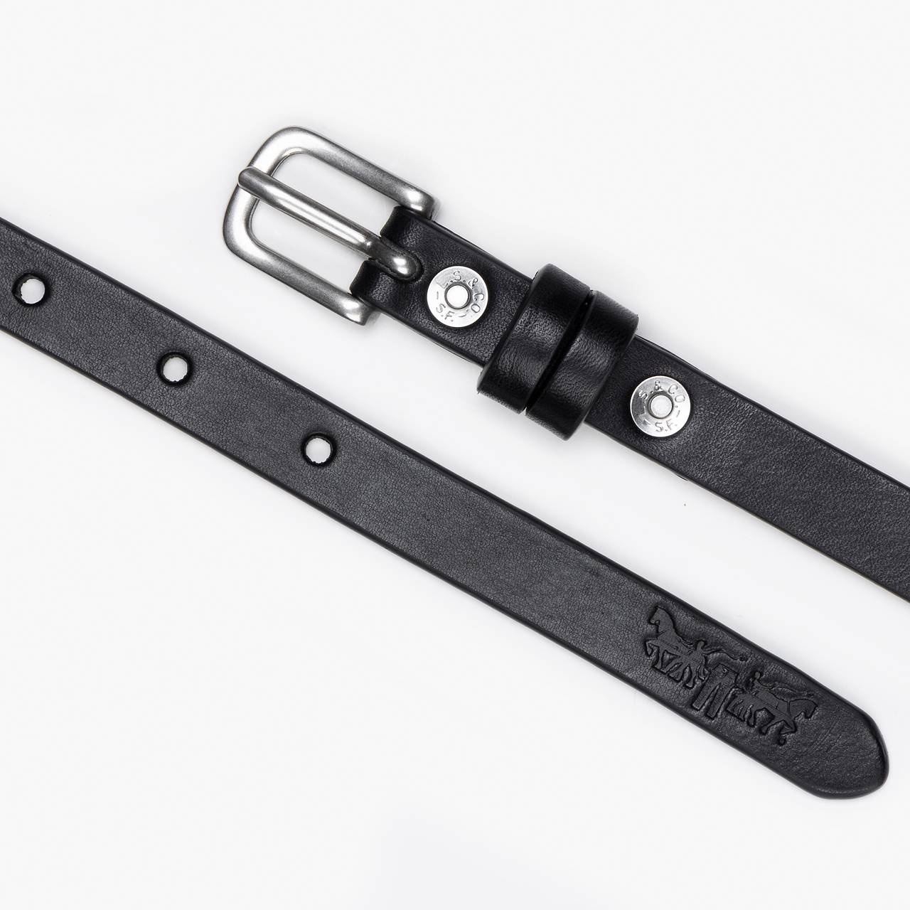 NARROW LEATHER BELT - 2