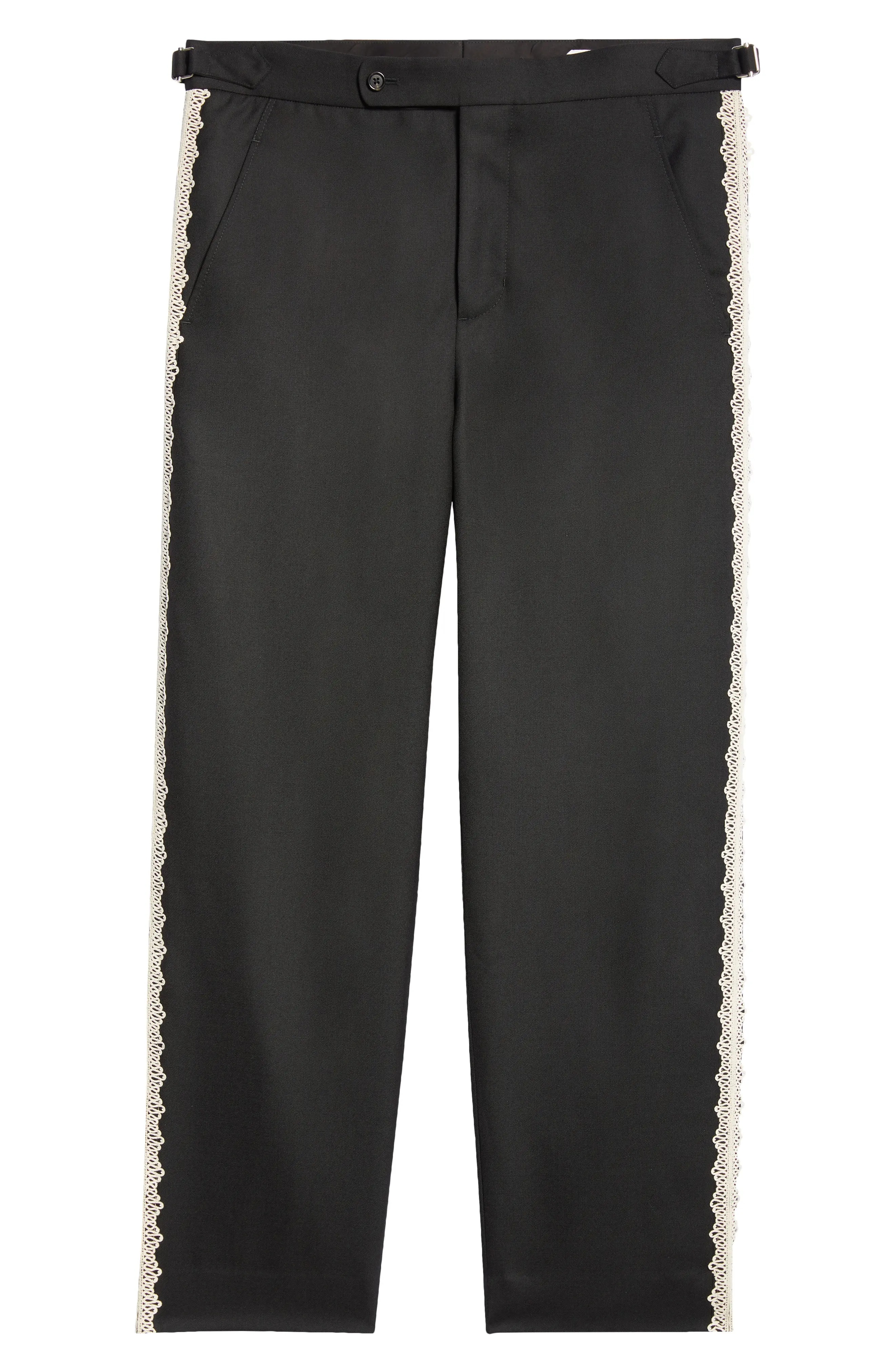 Lacework Side Buckle Wool Trousers - 6