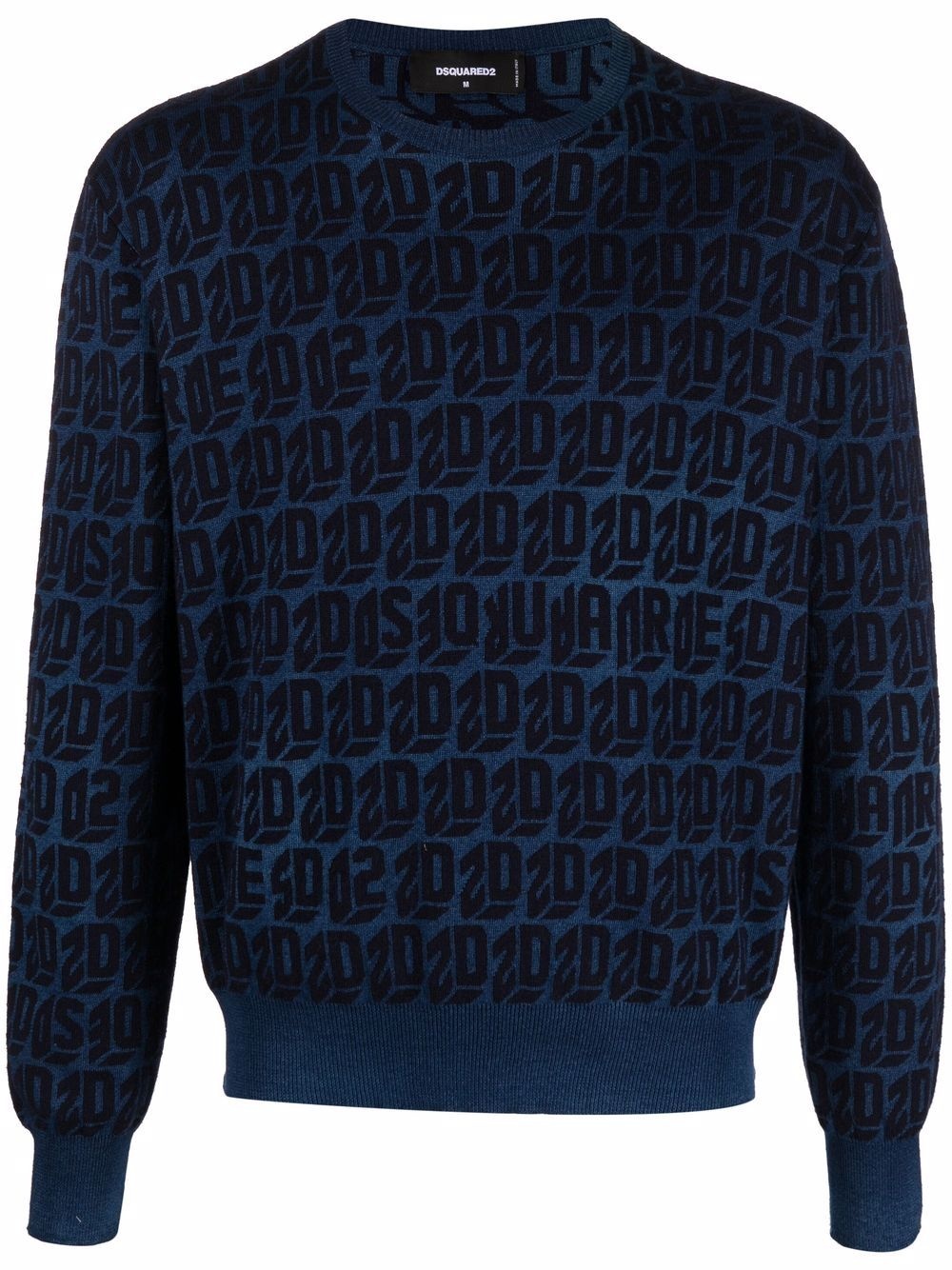 monogram-knit jumper - 1