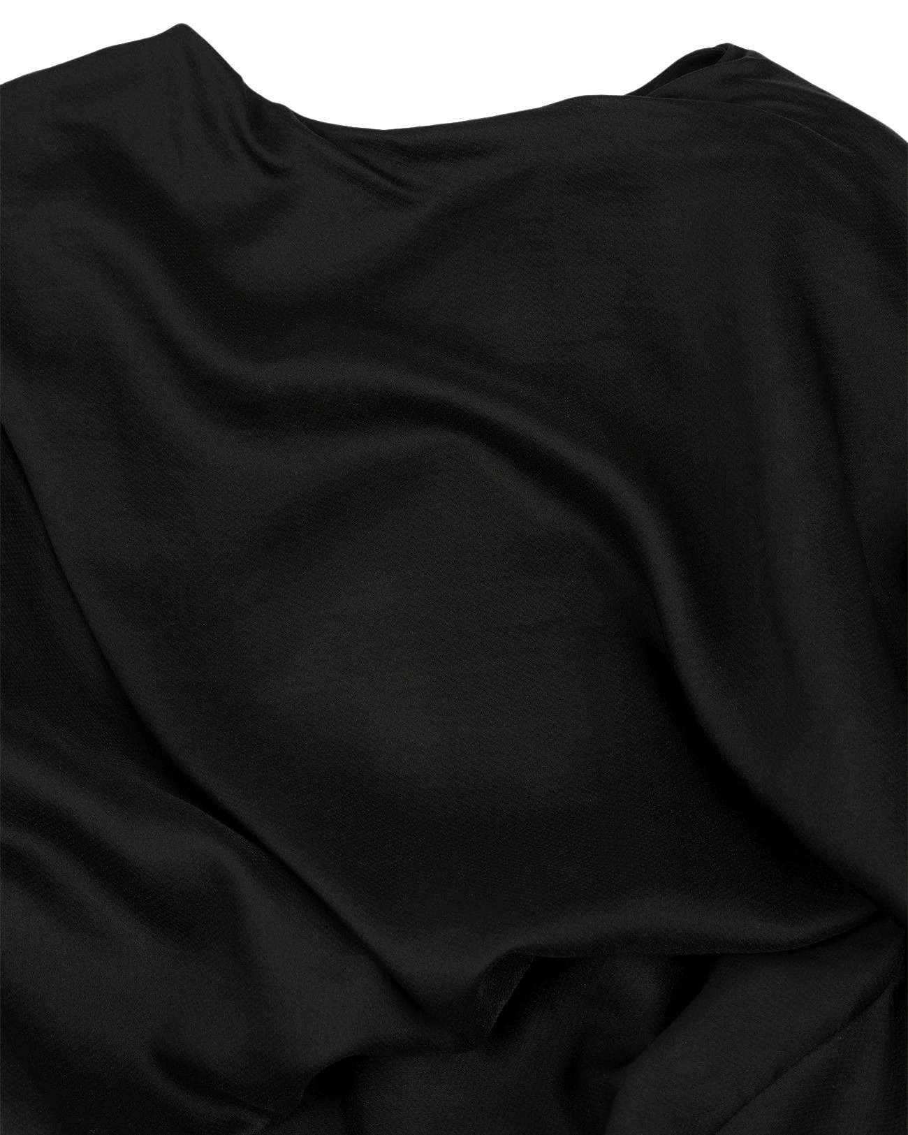SIDE DRAPE TOP BLACK - 4