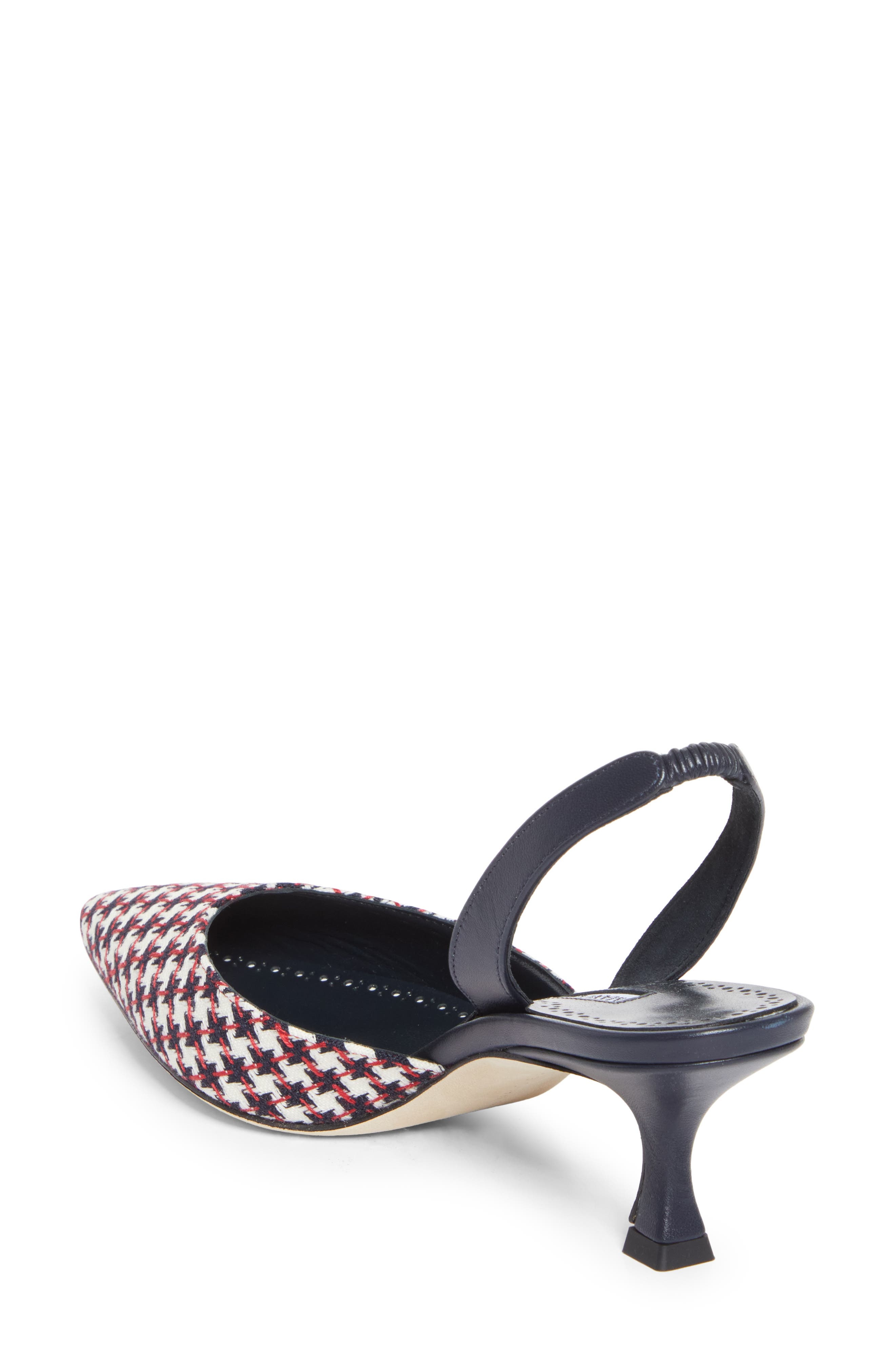 Manolo Blahnik Carolyne Kitten Heel Slingback Pump in Black Multi at Nordstrom - 2