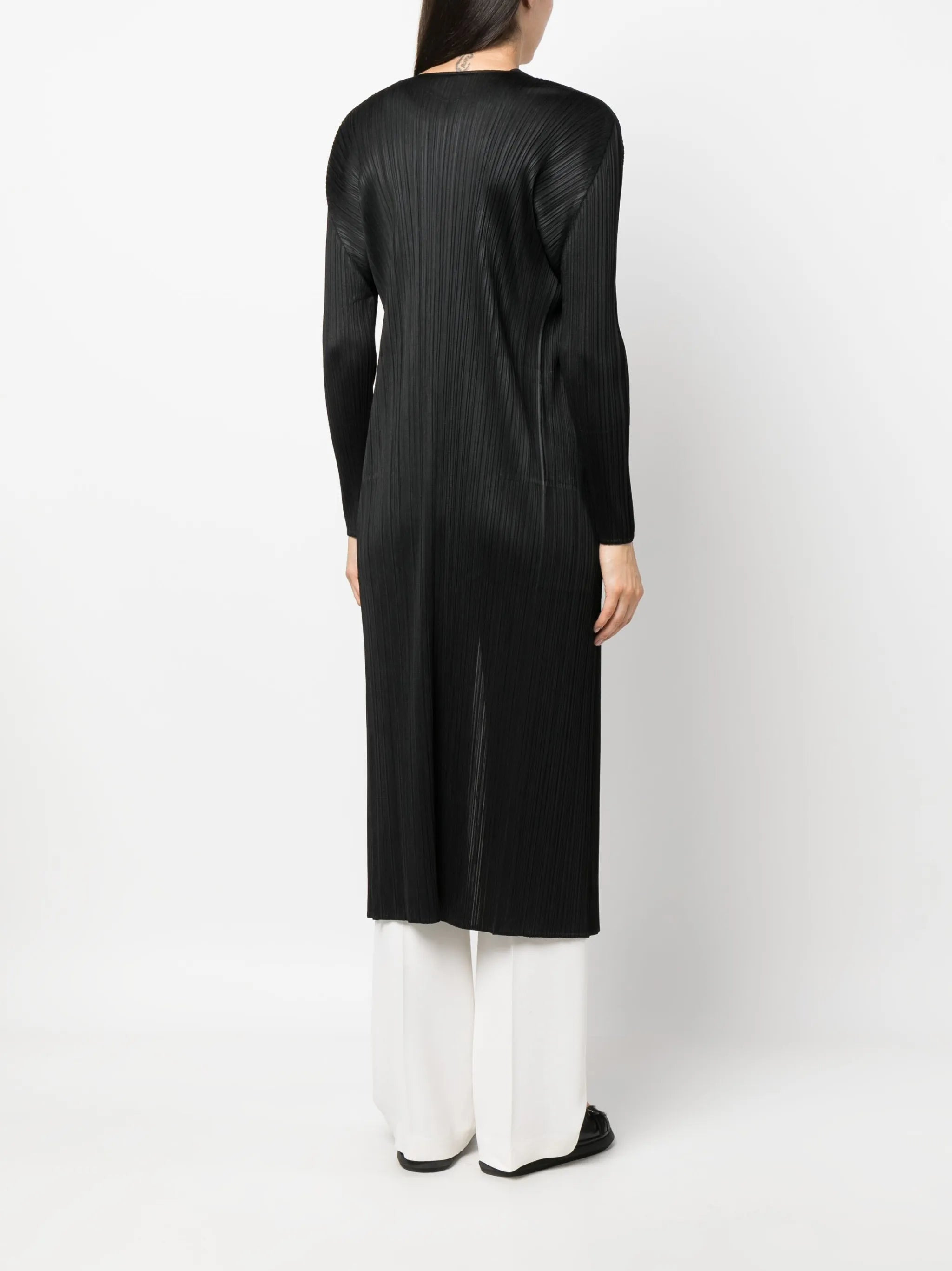 Monthly Colors plissé single-breasted coat - 4