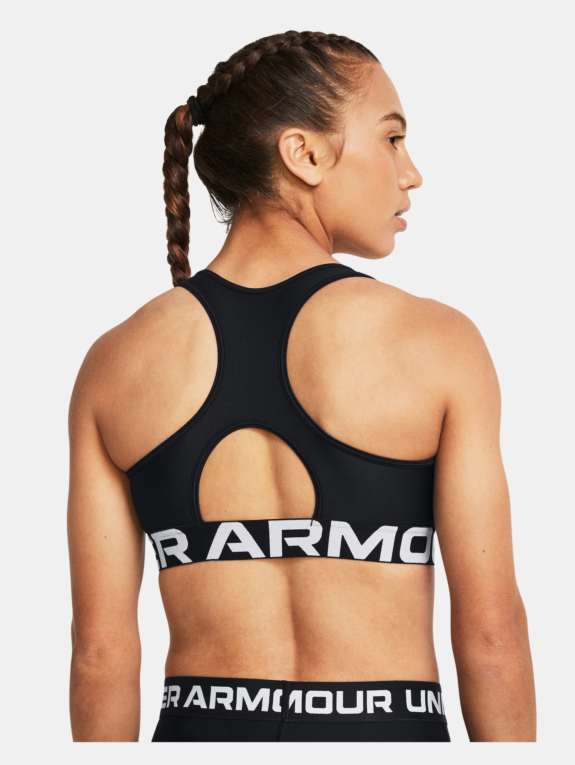 Women's HeatGear® Armour Mid Branded Sports Bra - 4