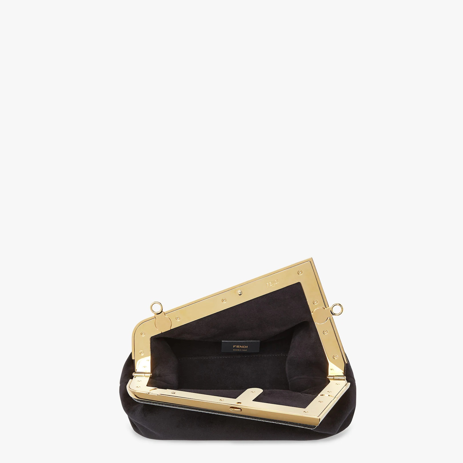 Black velvet bag with exotic details - 4