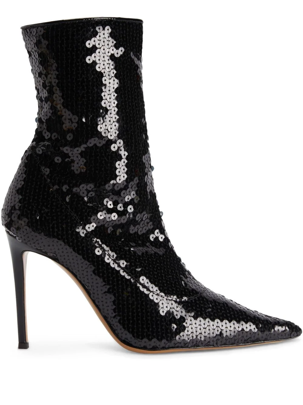 100mm sequin-embellished boots - 1