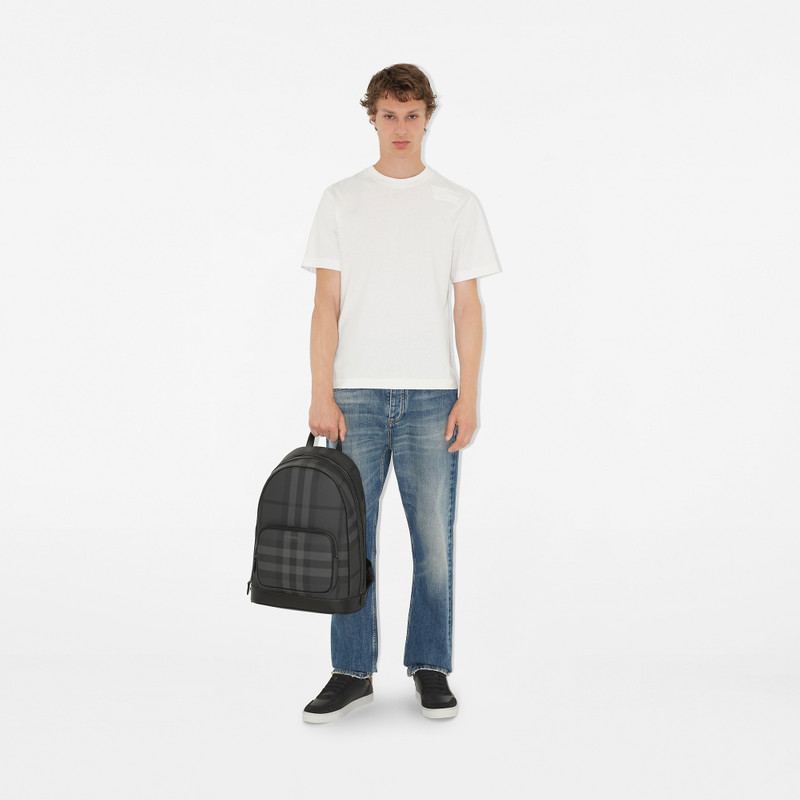 Burberry Charcoal Check Rocco Backpack outlook