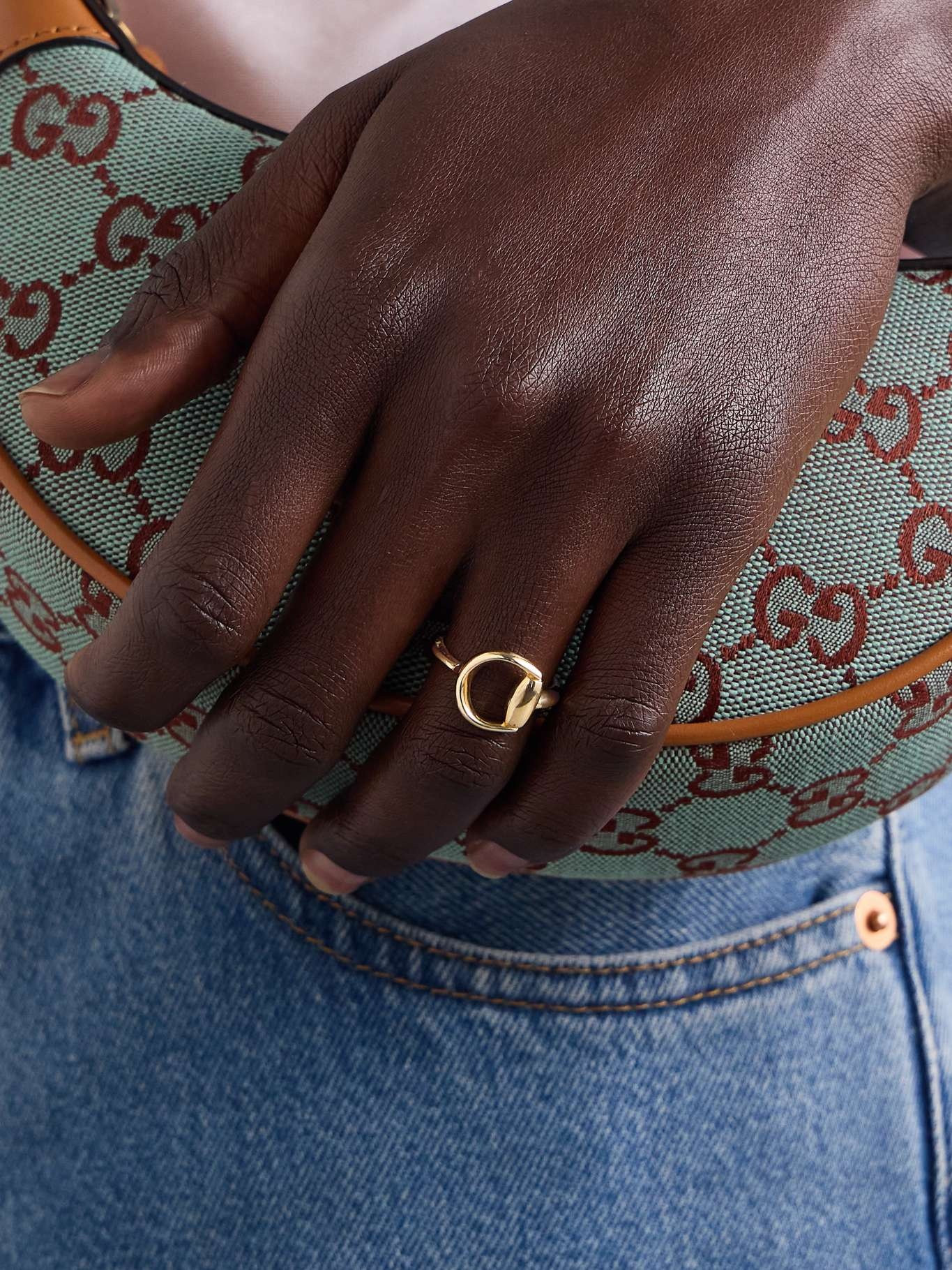 Horsebit 18-karat gold ring - 2
