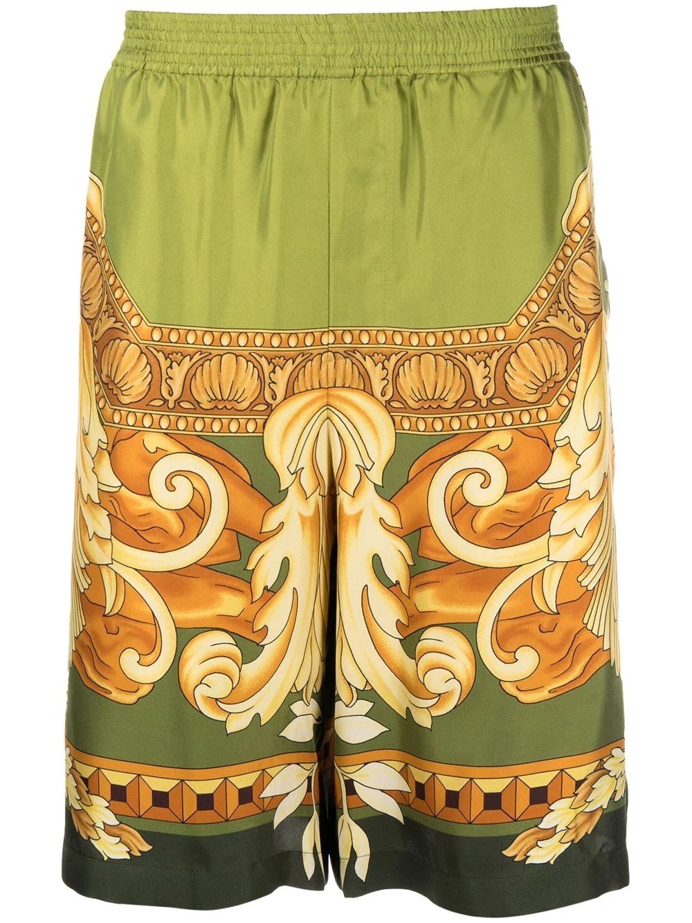 baroque-pattern knee-length shorts - 1