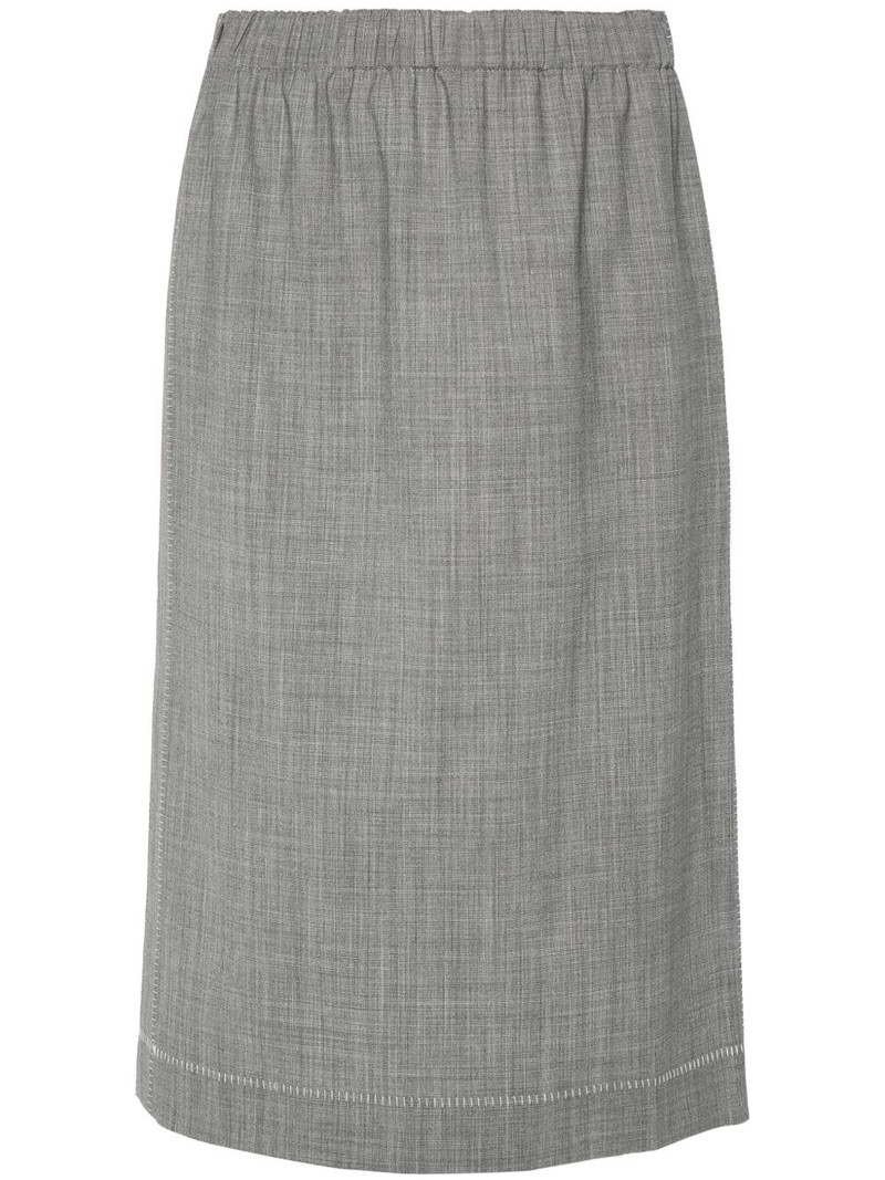 decorative-stitching chambray skirt 1