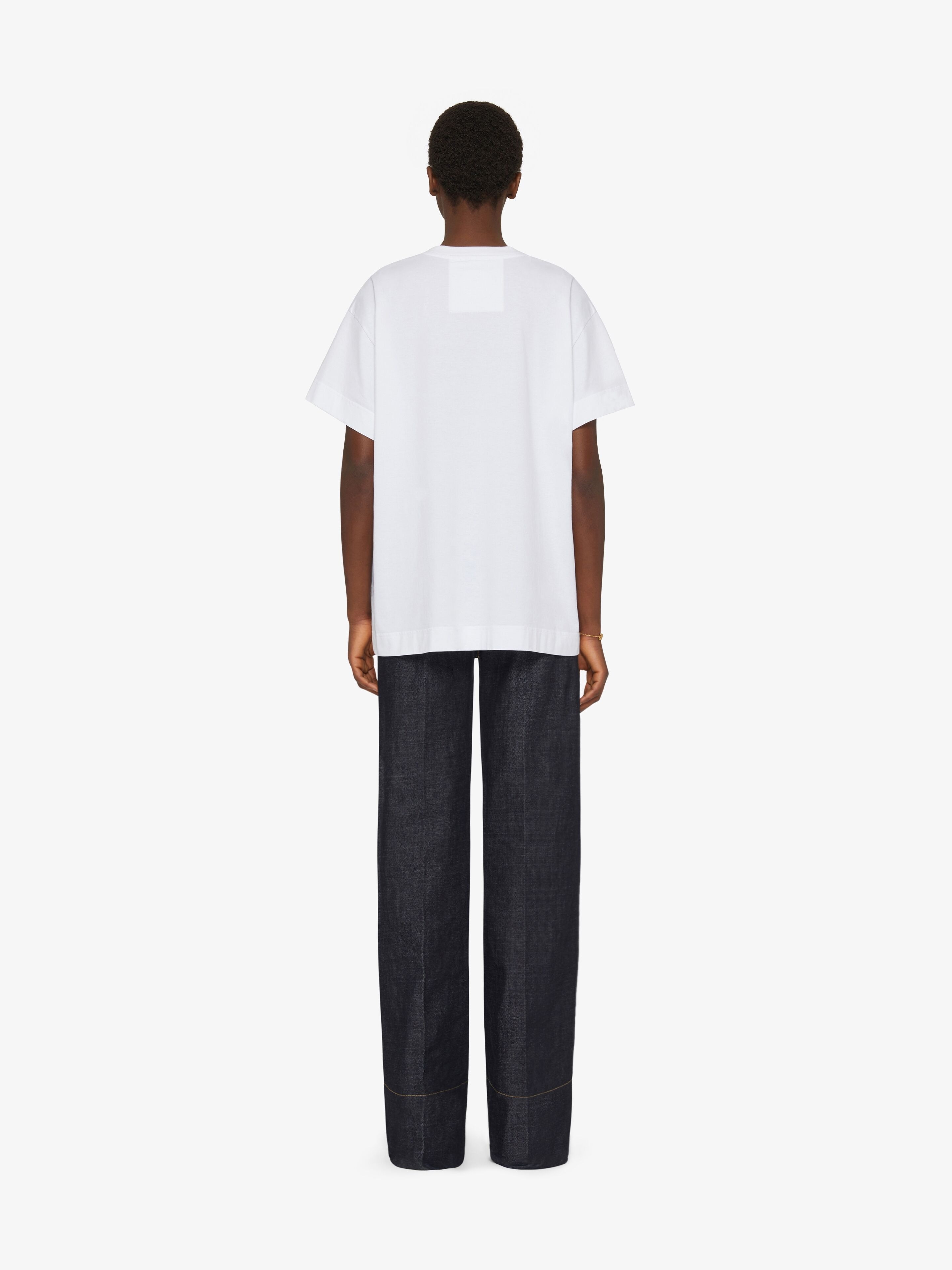 OVERSIZED T-SHIRT IN COTTON WITH GIVENCHY SNAKE PRINT - 3